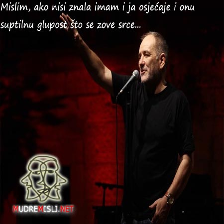 Mislim, ako nisi znala imam i ja osjećaje i onu suptilnu glupost što se zove srce...